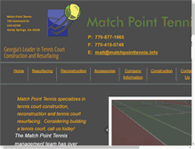 Tablet Screenshot of matchpointtennis.info